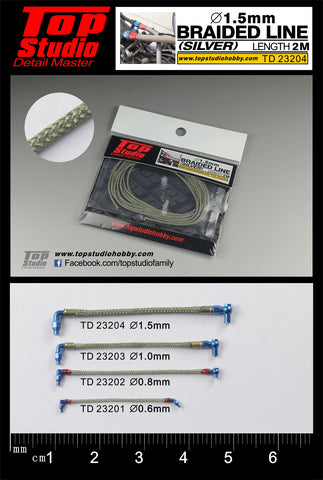 TD23204-1.5mm braided line(silver)