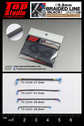 TD23206-0.8mm braided line(black)