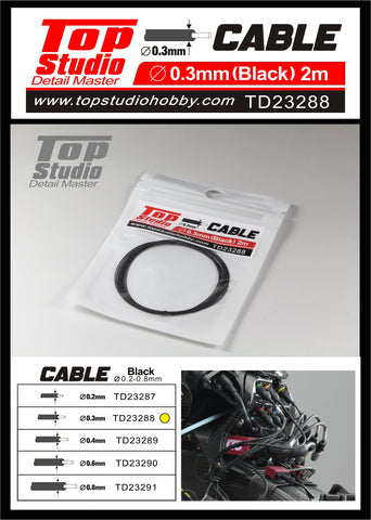 TD23288-0.3mm Black Cable