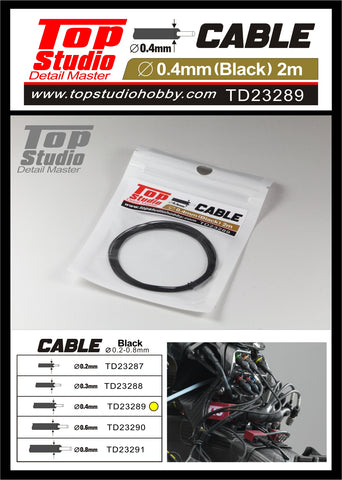 TD23289-0.4mm Black Cable